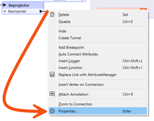 Changing a connection property